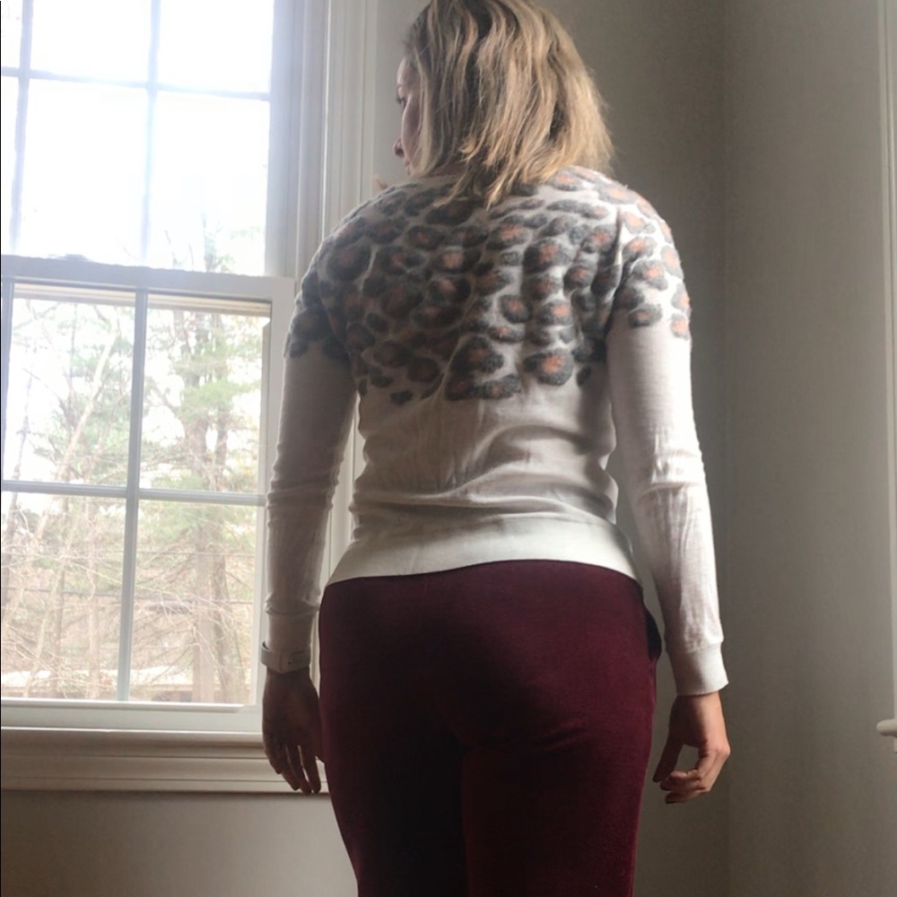 Anthropologie Sweater with Leopard Spots - Picture 3 of 5